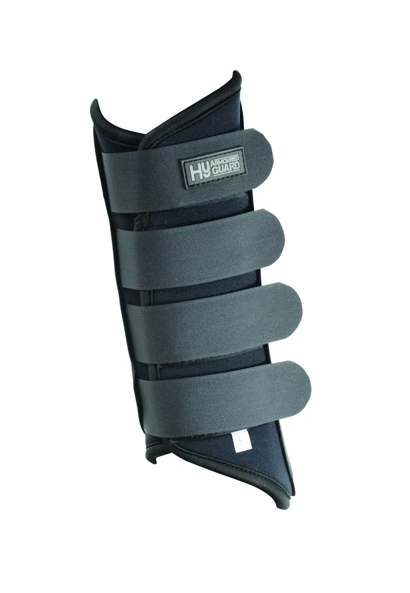 Hy Armoured Guard Neoprene Brushing Boots - Black/Black